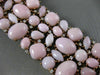 ESTATE MASSIVE 1.75CT DIAMOND & PINK CORAL 18KT ROSE GOLD HANDCRAFTED BRACELET
