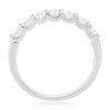 ESTATE .75CT ROUND DIAMOND 14K WHITE GOLD 7 STONE SEMI ETERNITY ANNIVERSARY RING