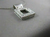 ESTATE .77CTW DIAMOND 14KT WHITE GOLD SQUARE OPEN WINDOW FILIGREE PENDANT #17404