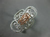 ESTATE LARGE .60CT DIAMOND 14KT WHITE & ROSE GOLD MULTI HEART FILIGREE LOVE RING