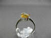 ESTATE 2.64CT DIAMOND & YELLOW TOPAZ 14KT WHITE GOLD 3D FLOATING ENGAGEMENT RING