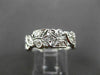 ANTIQUE OLD MINE DIAMOND PLATINUM FLORAL ETERNITY WEDDING ANNIVERSARY RING #3280