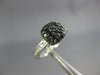 ESTATE .77CT WHITE & BLACK DIAMOND 14KT WHITE GOLD 3D CLUSTER SQUARE FUN RING