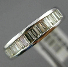 ESTATE .62CT BAGUETTE DIAMOND 14KT WHITE GOLD 3D SEMI ETERNITY ANNIVERSARY RING