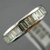 ESTATE .62CT BAGUETTE DIAMOND 14KT WHITE GOLD 3D SEMI ETERNITY ANNIVERSARY RING
