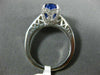 ESTATE 3.15CT DIAMOND & AAA TANZANITE 14KT WHITE GOLD 3D ENGAGEMENT RING #18362
