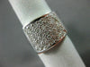 ESTATE LARGE .80CT ROUND CUT DIAMOND 14KT WHITE GOLD PAVE BELT FUN RING #21298