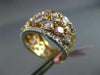 ESTATE LARGE GIA 5.11CT MULTI COLOR DIAMOND 18KT TWO TONE GOLD MULTI SHAPE RING