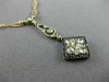 ANTIQUE LARGE 2.30CT DIAMOND & AAA SAPPHIRE 14KT TWO TONE GOLD NECKLACE #26434