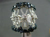 ESTATE MASSIVE 2.82CT DIAMOND & SAPPHIRE 18KT WHITE GOLD INFINITY COCKTAIL RING
