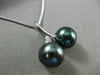 ESTATE 18KT WHITE GOLD AAA TAHITIAN PEARL 3D LOVE KNOT CHERRY FLOATING PENDANT