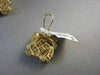 ESTATE LARGE 3.60CT DIAMOND 14KT YELLOW GOLD SQUARE FLOWER CLIP ON EARRINGS