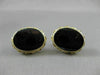 ANTIQUE LARGE 14KT YELLOW GOLD OVAL AAA ONYX FILIGREE EARRINGS BEAUTIFUL #22565