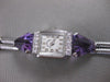 ANTIQUE 4.40CTW OLD MINE DIAMOND AMETHYST PLATINUM SMITH PATTERSON WATCH #2573