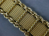 ANTIQUE WIDE AND LONG 14KT YELLOW GOLD 3D ROPE CLASSIC WEAVE MESH BRACELET #1924