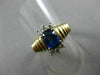 ESTATE 1.44CT DIAMOND & AAA OVAL SAPPHIRE 14KT 2TONE GOLD ENGAGEMENT RING #22056