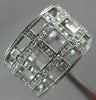 ESTATE WIDE .80CT DIAMOND 14KT WHITE GOLD 3D CLASSIC MULTI ROW WOVEN RING #26335