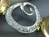 ESTATE EXTRA LARGE 1.10CT DIAMOND 18KT WHITE & ROSE GOLD CIRCULAR SWIRL BRACELET