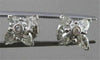 ANTIQUE 1.13CT DIAMOND PEAR CLUSTER 14K WHITE GOLD EARRINGS PEAR & ROUNDS #17126