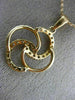 ESTATE LARGE .66CT DIAMOND 18KT ROSE GOLD 3D OPEN FLOWER CIRCLE OF LIFE PENDANT