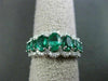 ESTATE 1.84CT DIAMOND & EMERALD 18KT WHITE GOLD 3D HALO WEDDING ANNIVERSARY RING