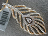 ESTATE LARGE 1.40CT DIAMOND 14KT WHITE & ROSE GOLD MULTI LEAF TEAR DROP PENDANT