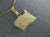 ESTATE RED WHITE & BLUE ENAMEL 14KT YELLOW GOLD 3D AMERICAN FLAG PENDANT #25306
