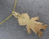 ESTATE LARGE 14KT YELLOW GOLD CLASSIC ENGRAVABLE BABY BOY CHARM PENDANT #27422
