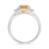 2.86CT DIAMOND AAA YELLOW SAPPHIRE PLATINUM EMERALD CUT 3 STONE ENGAEMENT RING