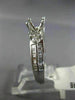 ESTATE .92CT DIAMOND ROUND & BAGUETTE 18KT WHITE GOLD SEMI MOUNT ENGAGMENT RING