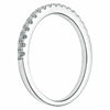 ESTATE .24CT DIAMOND 18K WHITE GOLD ROUND SEMI ETERNITY WEDDING ANNIVERSARY RING