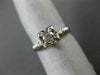 ESTATE .35CT OLD MINE DIAMOND 14KT WHITE GOLD 3D FISHTAIL ENGAGEMENT RING #14935