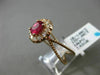 ESTATE WIDE 1.40CTW DIAMOND & AAA RUBY 14KT ROSE GOLD HALO CLASSIC INFINITY RING