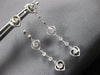 .36CT DIAMOND 14KT WHITE GOLD TRIPLE HEART BY THE YARD FILIGREE HANGING EARRINGS