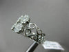 ESTATE WIDE 1.24CT DIAMOND 18KT WHITE GOLD 3D MULTI FLOWER FILIGREE FUN RING VVS