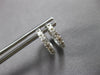 ESTATE SMALL .20CT DIAMOND 14KT WHITE GOLD FILIGREE HUGGIE HOOP EARRINGS #27900