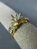 ESTATE .35CT DIAMOND 14KT 2 TONE GOLD BAGUETTE SEMI MOUNT ENGAGEMENT RING #22412