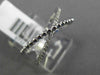 ESTATE .10CT ROUND DIAMOND 14KT WHITE GOLD 3D X LOVE MILGRAIN BEAD RING F/G VSSI