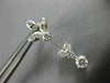ANTIQUE 1.15CT DIAMOND 18KT WHITE GOLD 3D FLOWER LEAF HANGING EARRINGS #9453