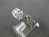 ANTIQUE OLD MINE DIAMOND PLATINUM FLORAL ETERNITY WEDDING ANNIVERSARY RING #3280