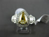 ESTATE 1.87CT FANCY YELLOW DIAMOND 18K TWO TONE GOLD 3D FILIGREE ENGAGEMENT RING