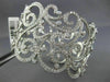 EXTRA LARGE 6.43CT DIAMOND 18KT WHITE GOLD 3D OPEN FILIGREE SEMI ETERNITY BANGLE