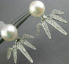 ESTATE .33CT DIAMOND & AAA SOUTH SEA PEARL 14KT WHITE GOLD SPIKE JACKET EARRINGS