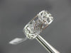ANTIQUE .42CT DIAMOND 14KT WHITE GOLD 3D FLOWER FILIGREE ETERNITY RING #22243