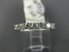 ESTATE .55CT DIAMOND 18KT WHITE GOLD 3D CLASSIC 7 STONE WEDDING ANNIVERSARY RING