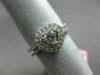ESTATE .95CT HEART DIAMOND 18KT WHITE GOLD 3D DOUBLE HALO HEART ENGAGEMENT RING
