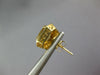 .53CT DIAMOND & AAA YELLOW TOPAZ 14KT 2 TONE GOLD CUSHION FILIGREE STUD EARRINGS