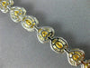 ESTATE LARGE 15.97CT WHITE & FANCY YELLOW DIAMOND 18K 2TONE GOLD TENNIS BRACELET