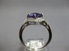 2.22CT DIAMOND & AAA AMETHYST 14KT WHITE GOLD CUSHION & ROUND GEOMETRICAL RING