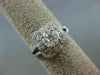 ESTATE LARGE .80CT DIAMOND 18KT WHITE GOLD INVISIBLE SQUARE FLOWER LOVE FUN RING